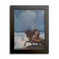 Percival at the Boisterous Water by N. C. Wyeth, 1917, King Arthur illustration as an 8 x 10 in framed print in a black wood frame