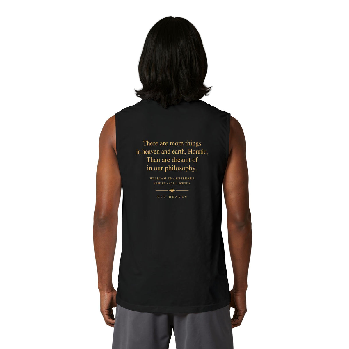 Old Heaven — Heaven and Earth Black Sleeveless Muscle Tee