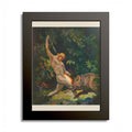 The Boar Hunt by N. C. Wyeth, 1929, Odyssey illustration as an 8 x 10 in framed print in a black wood frame