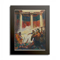 The Slaughter of the Suitors by N. C. Wyeth, 1929, Odyssey illustration as an 8 x 10 in framed print in a black wood frame