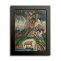 Polyphemus the Cyclops by N. C. Wyeth, 1929, Odyssey illustration as an 8 x 10 in framed print in a black wood frame