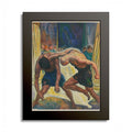 The Beggars' Fight by N. C. Wyeth, 1929, Odyssey illustration as an 8 x 10 in framed print in a black wood frame
